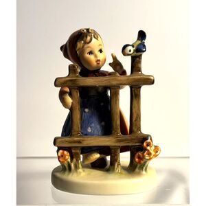 VTG Goebel Hummel Signs o Spring Figurine #203 2/0 TMK5 Girl w Bird West Germany
